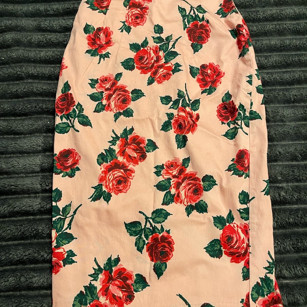 Vixen by Micheline Pitt punk Floral Pencil Skirt